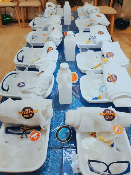 Kids Science Party setup